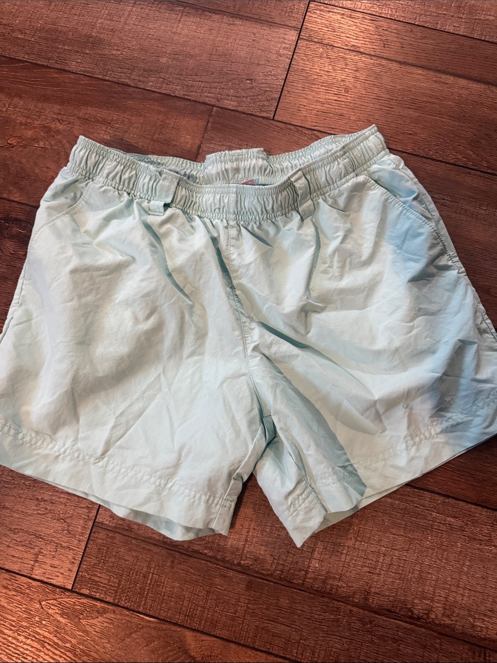 Columbia PFG Shorts Turquoise Nylon Water Hiking Fishing Womens M 5L